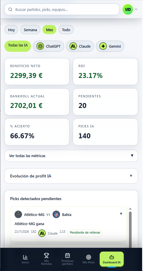 Bet Tracker: Informe IA: análisis y recomendaciones
