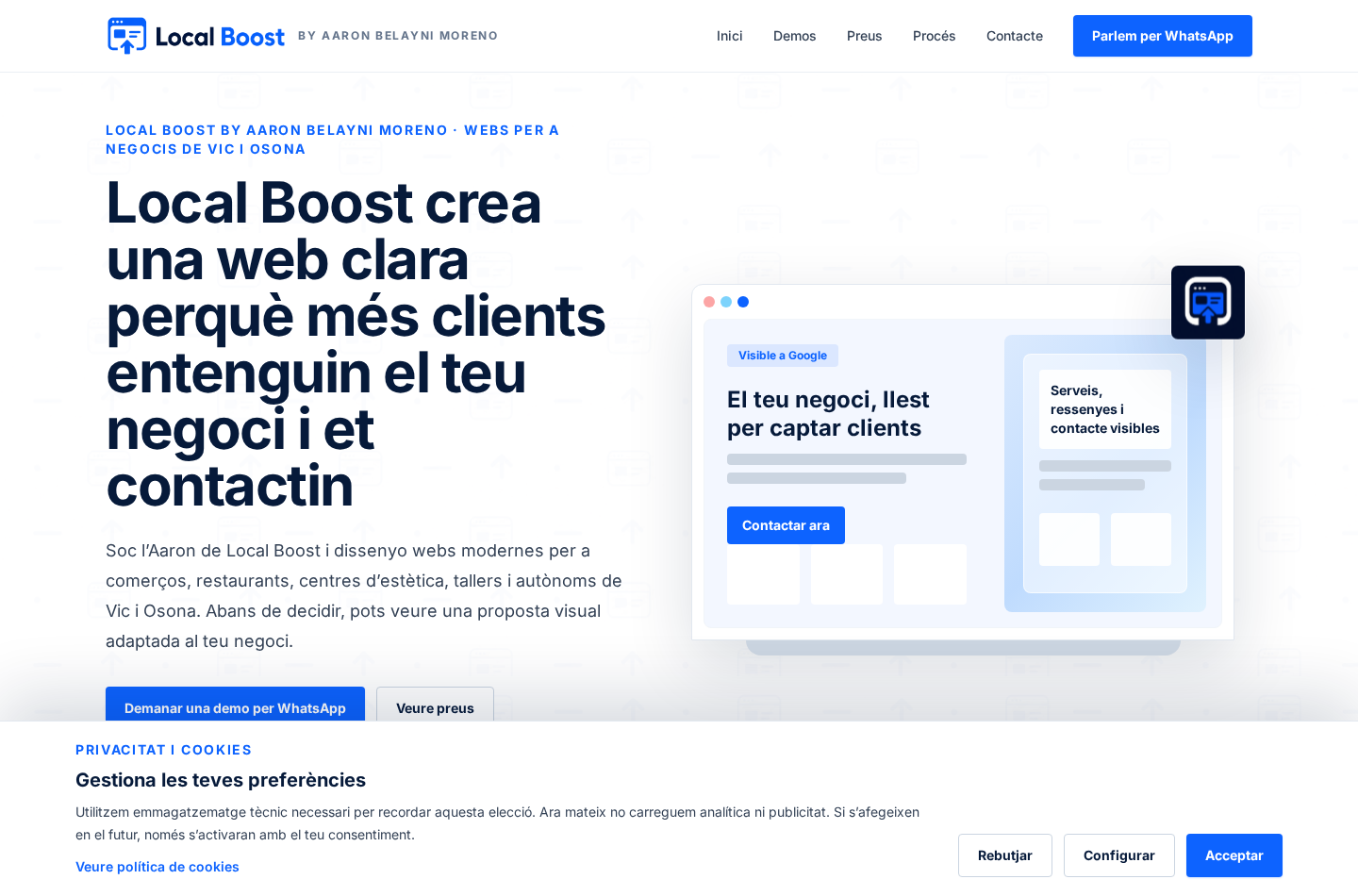 LocalBoost: Landing principal